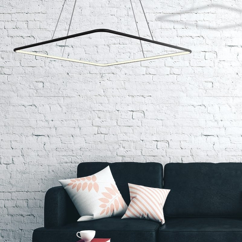 Lustra LED Suspendata Nix Black Premium Echivalent 200W