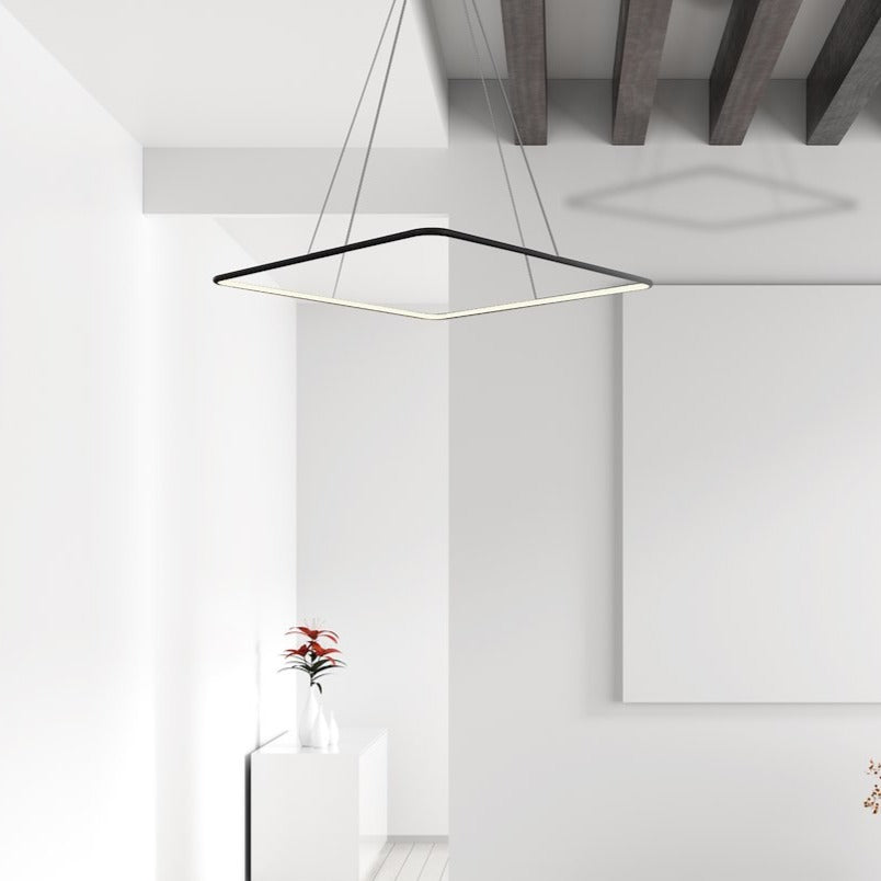 Lustra LED Suspendata Nix Black Premium Echivalent 200W