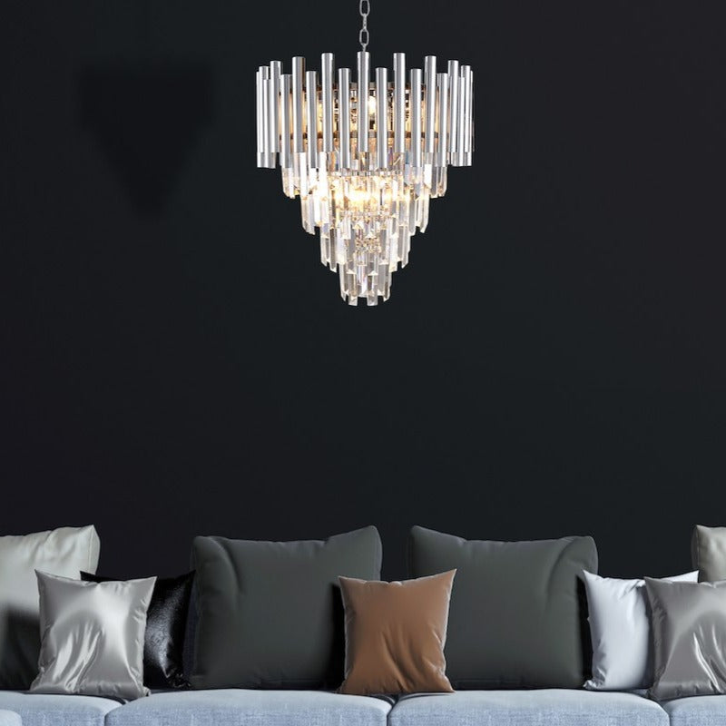 Candelabru Cristal Madison Silver Premium ⌀45CM