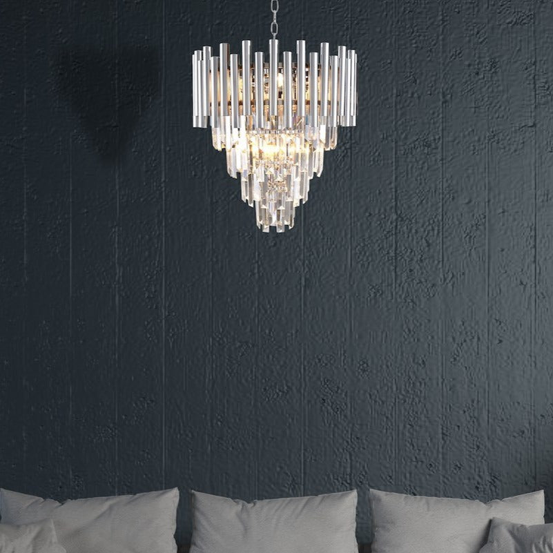 Candelabru Cristal Madison Silver Premium ⌀45CM