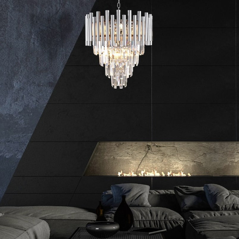Candelabru Cristal Madison Silver Premium ⌀45CM