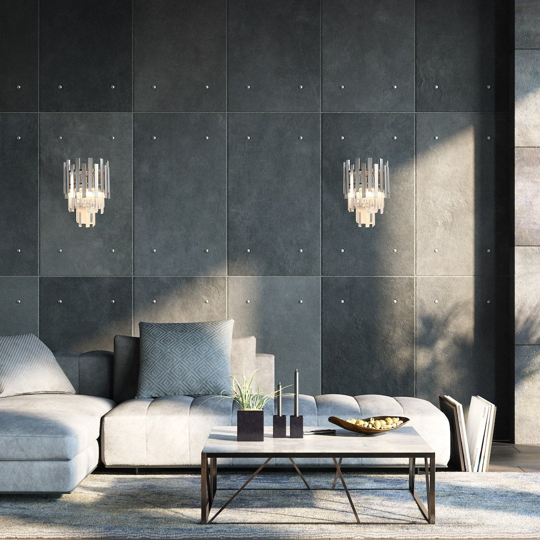 Aplica Cristal Aspen Silver Premium 2xE14
