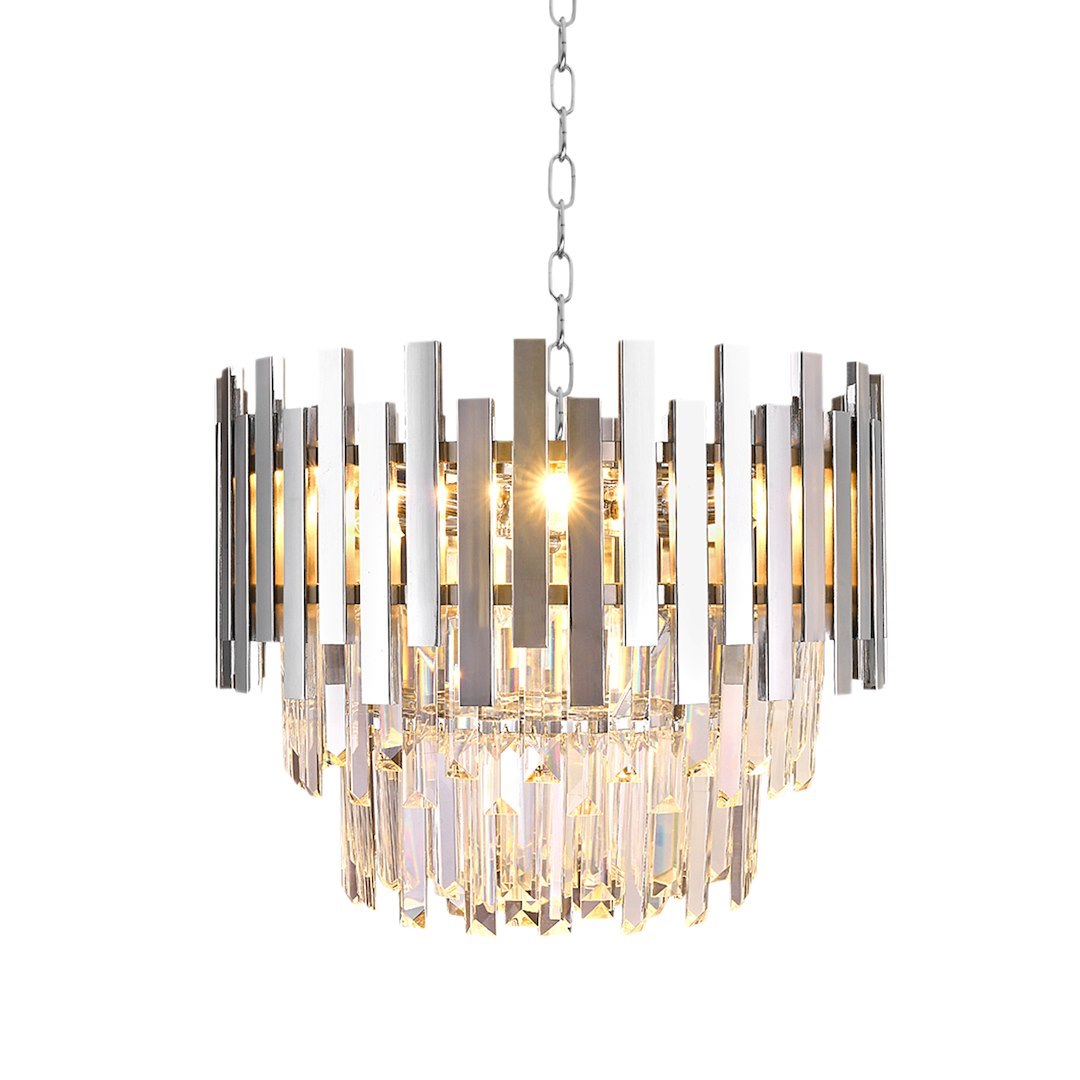 Candelabru Cristal Aspen Silver Premium ⌀45CM