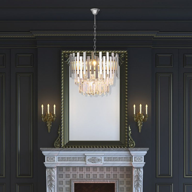 Candelabru Cristal Aspen Silver Premium ⌀45CM