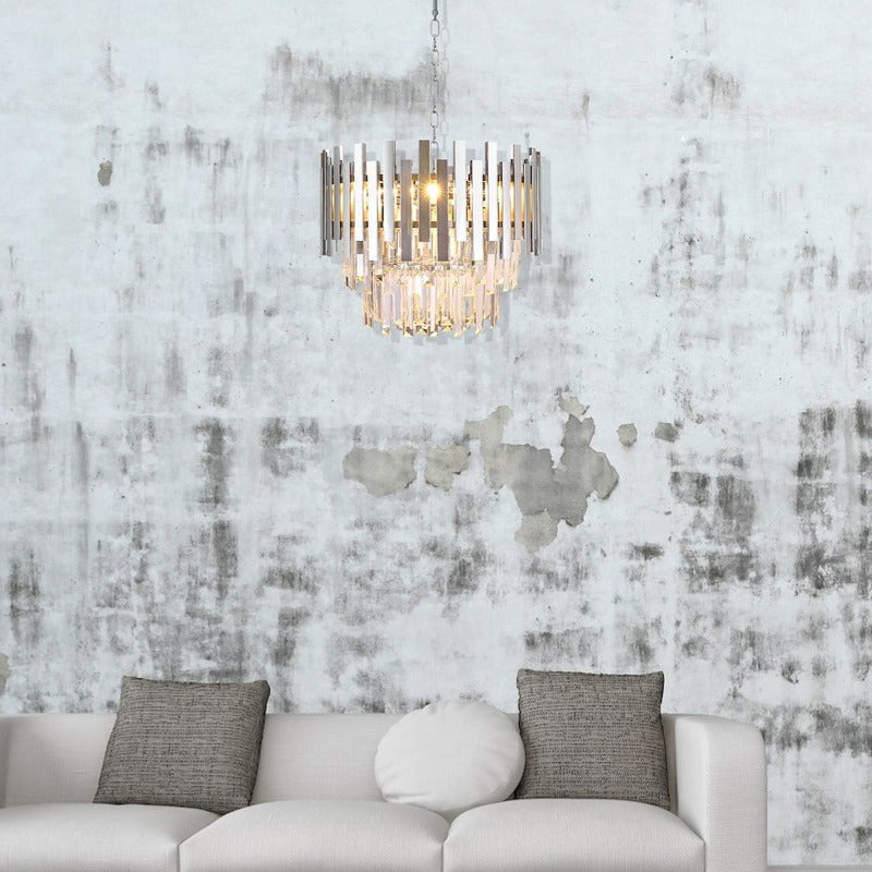 Candelabru Cristal Aspen Silver Premium ⌀45CM