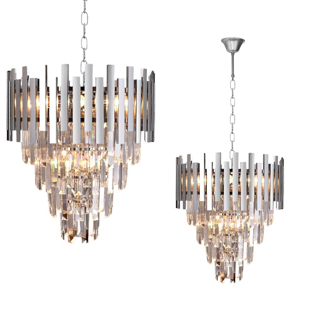 Candelabru Cristal Aspen Silver II Premium ⌀45CM