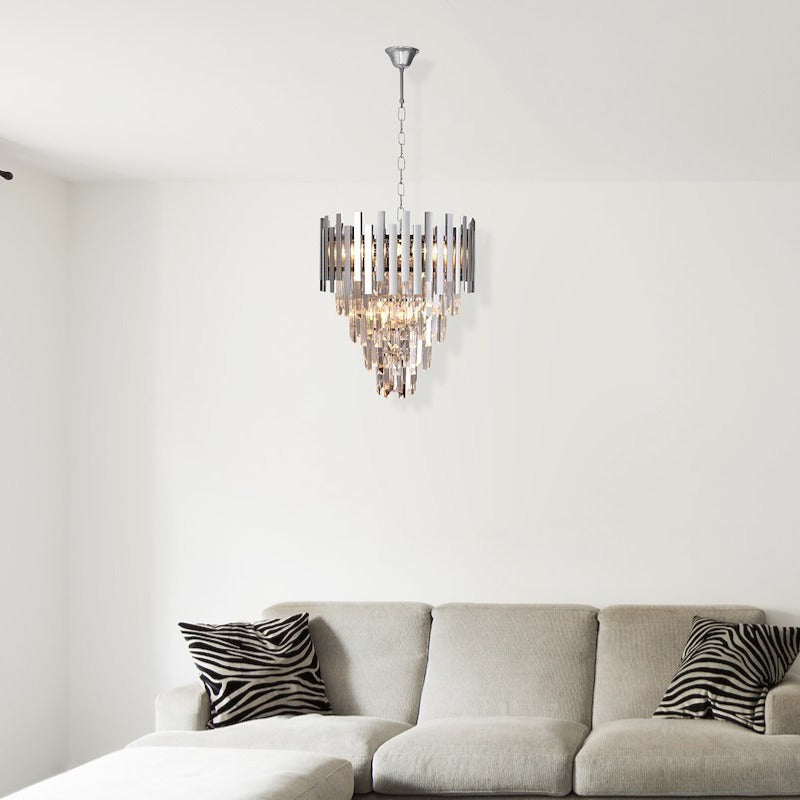 Candelabru Cristal Aspen Silver II Premium ⌀45CM