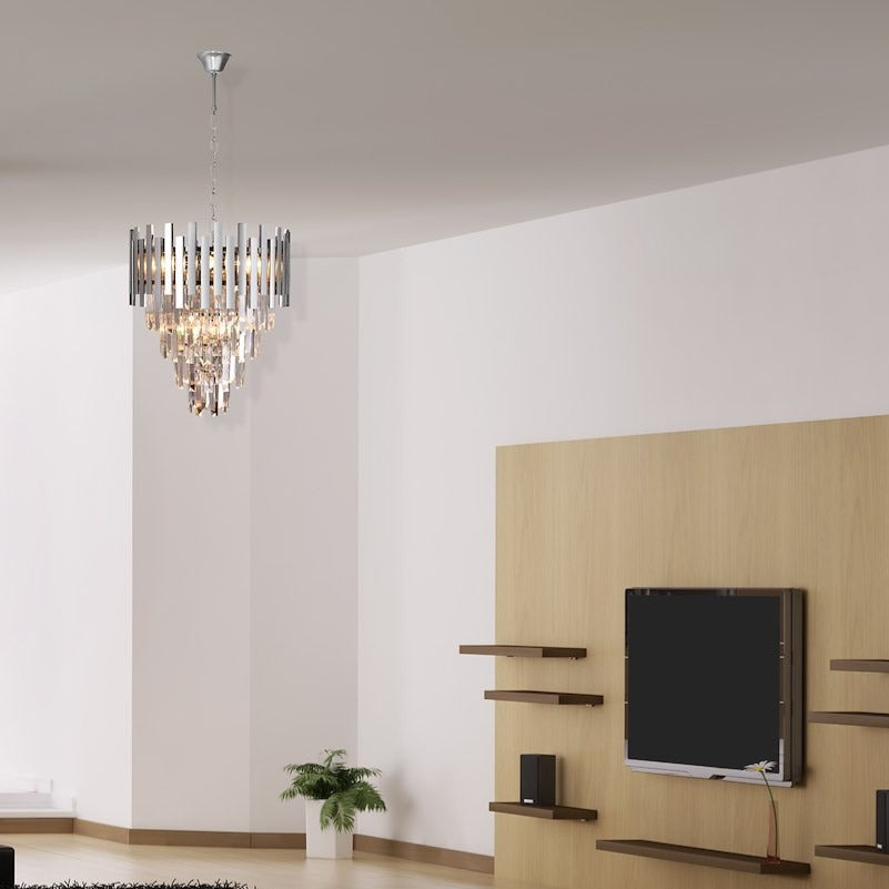 Candelabru Cristal Aspen Silver II Premium ⌀45CM