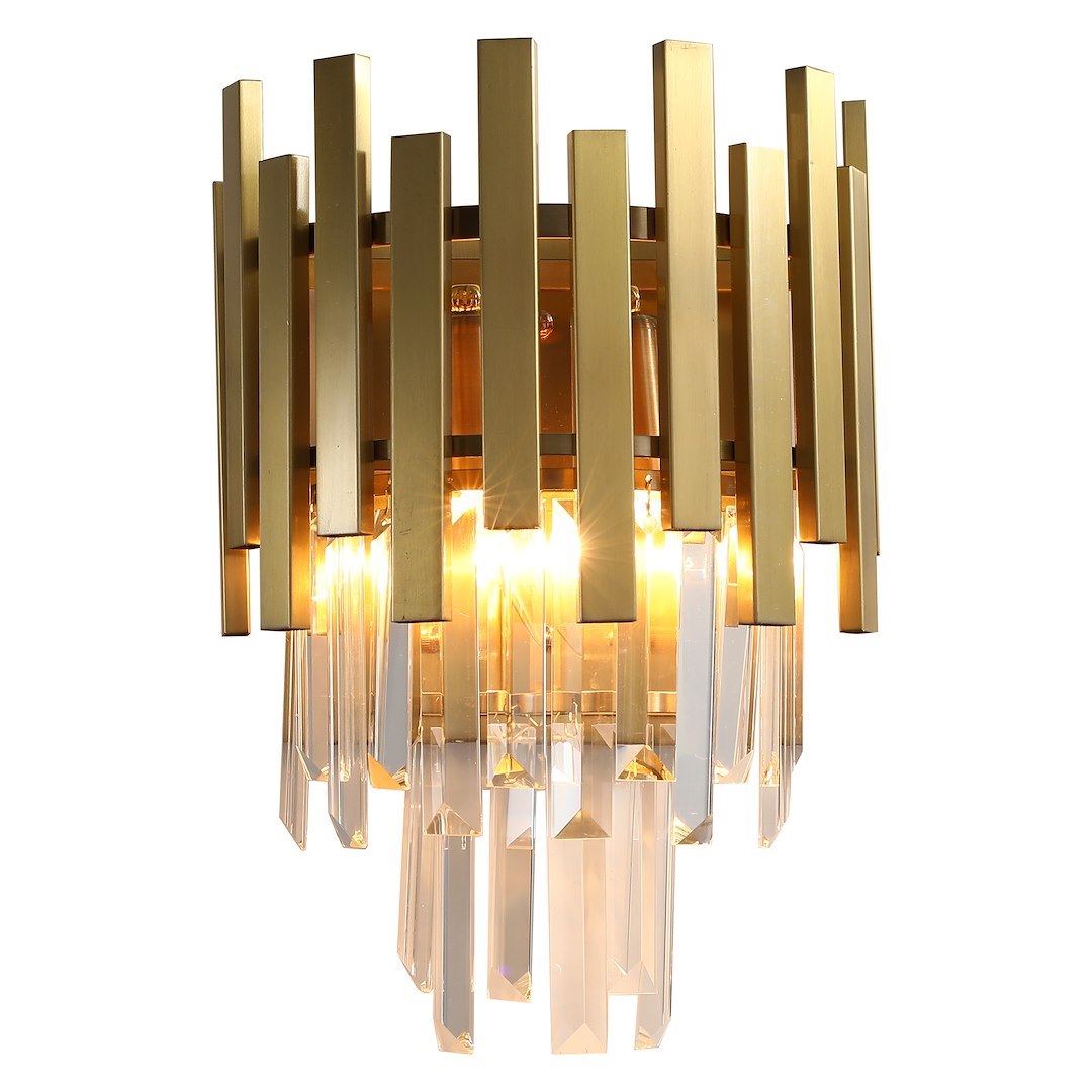 Aplica Cristal Aspen Gold Premium 2xE14