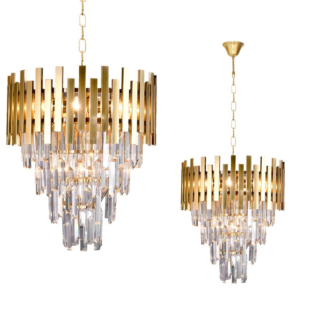 Candelabru Cristal Aspen Gold Premium ⌀45CM