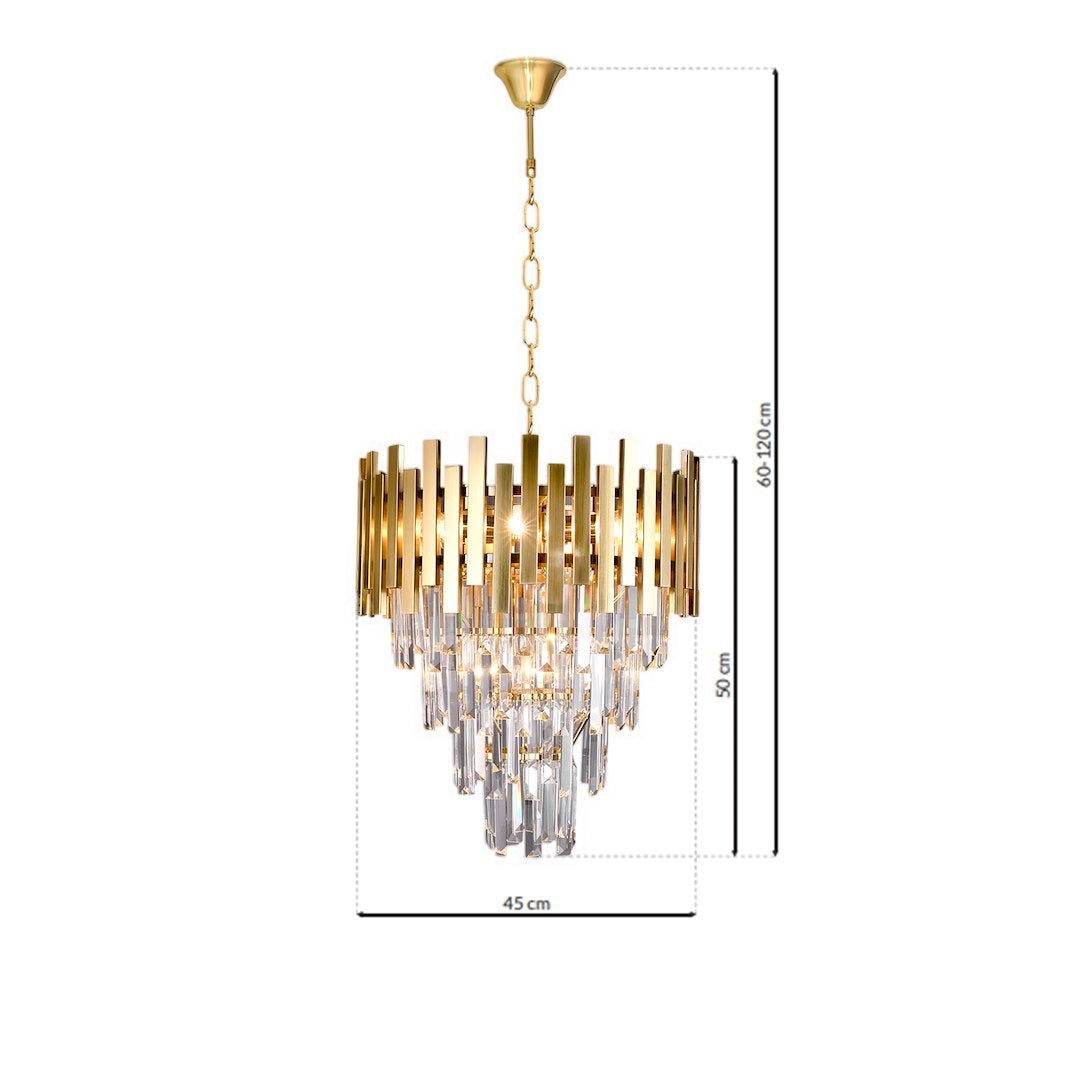 Candelabru Cristal Aspen Gold Premium ⌀45CM