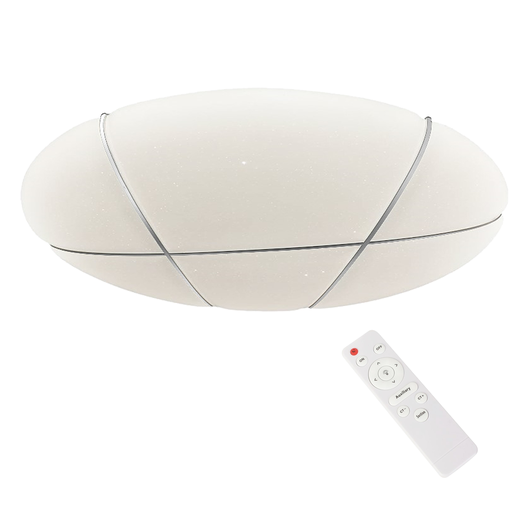 Plafonieră LED Bob White Rotunda Ø49CM Echivalent 300W Telecomanda
