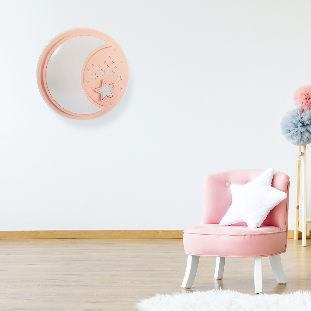 Lustra LED Note Pink Premium Ø48CM Echivalent 300W Telecomanda