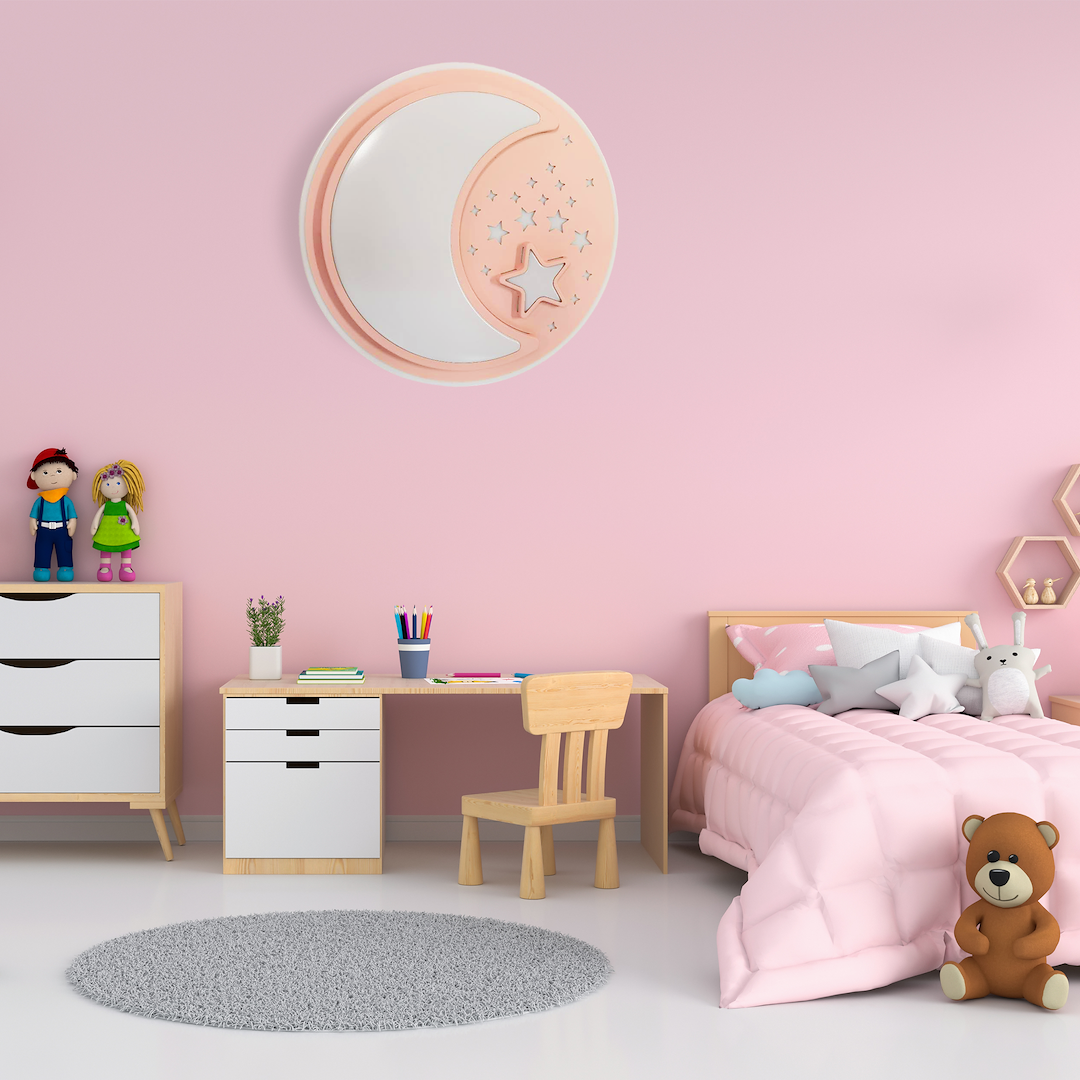 Lustra LED Note Pink Premium Ø48CM Echivalent 300W Telecomanda