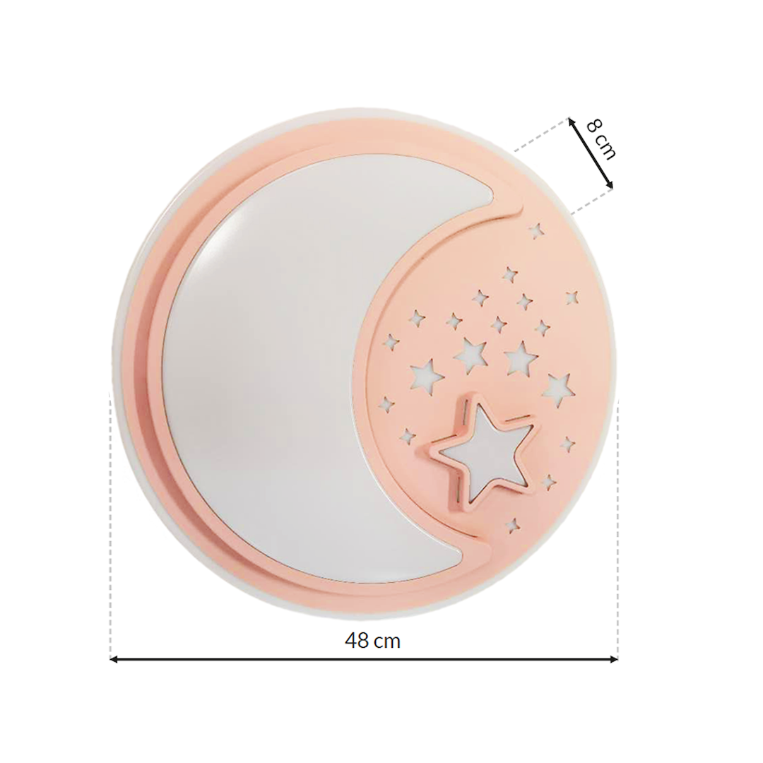 Lustra LED Note Pink Premium Ø48CM Echivalent 300W Telecomanda
