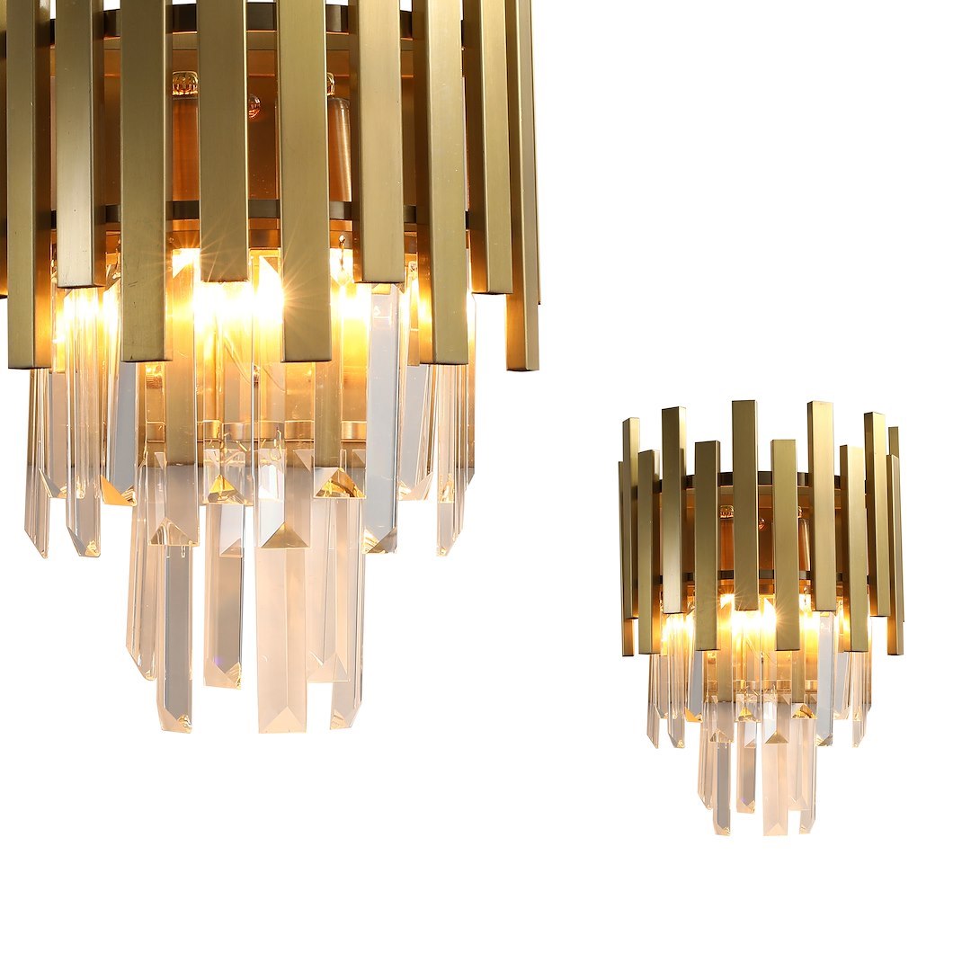 Aplica Cristal Aspen Gold Premium 2xE14