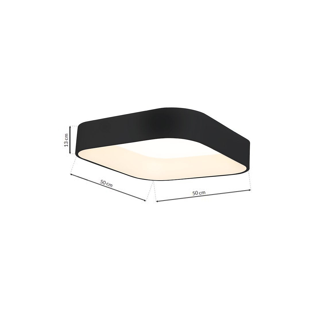 Plafonieră LED Astro Patrata Black 50x50CM Echivalent 150W