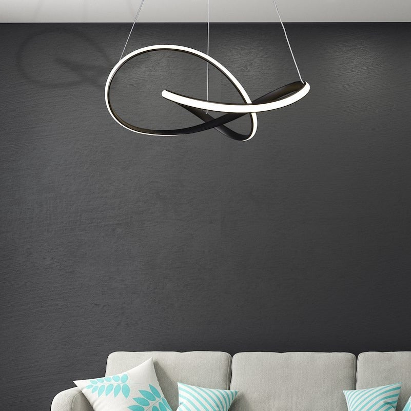 Lustra LED Suspendata Cappio Black Premium Echivalent 200W