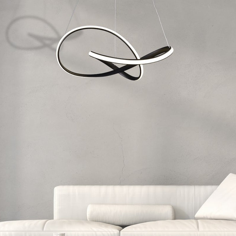 Lustra LED Suspendata Cappio Black Premium Echivalent 200W