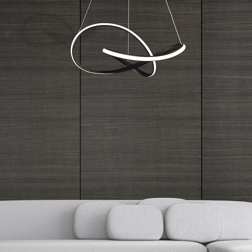 Lustra LED Suspendata Cappio Black Premium Echivalent 200W