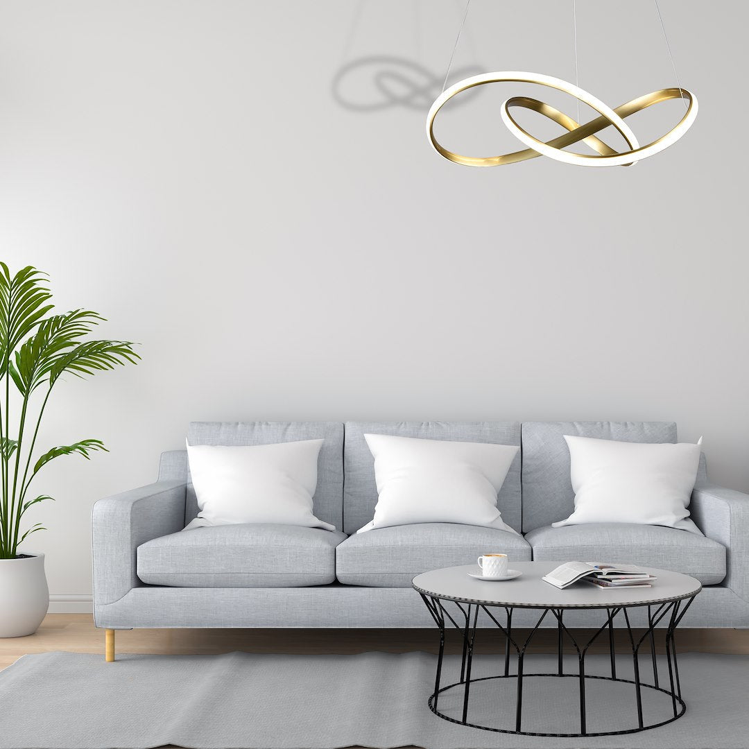 Lustra LED Suspendata Cappio Gold Premium Echivalent 200W