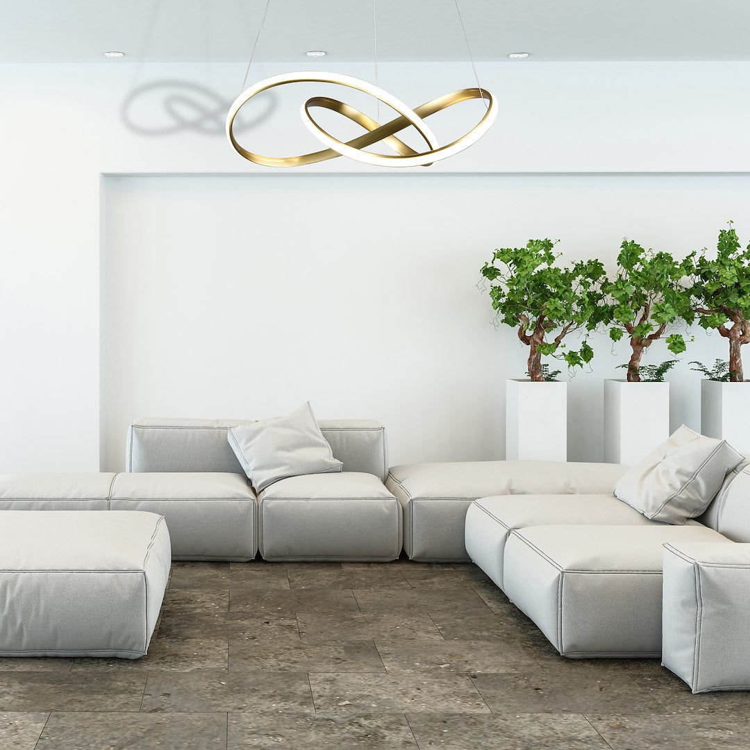 Lustra LED Suspendata Cappio Gold Premium Echivalent 200W