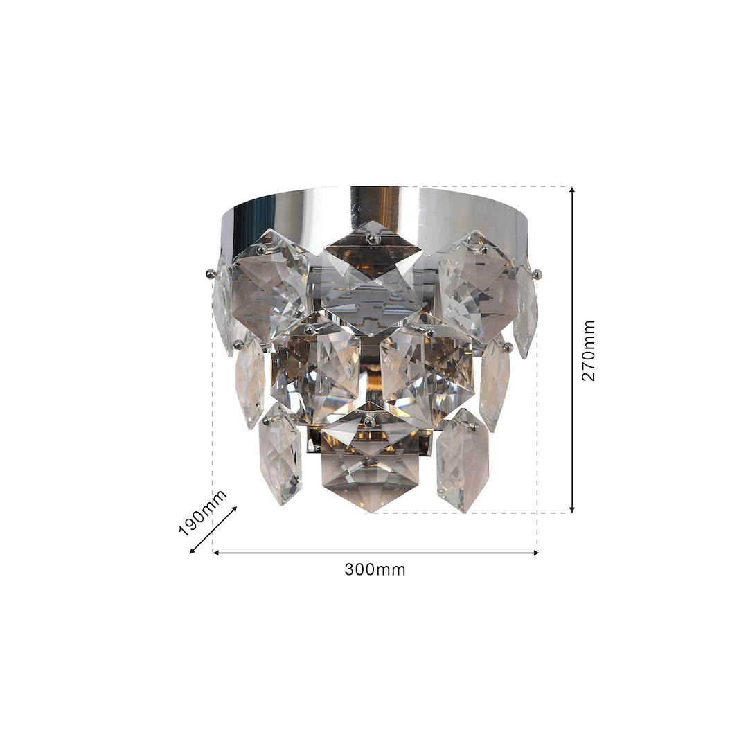 Aplica Cristal Grace Chrome Premium 2xE14