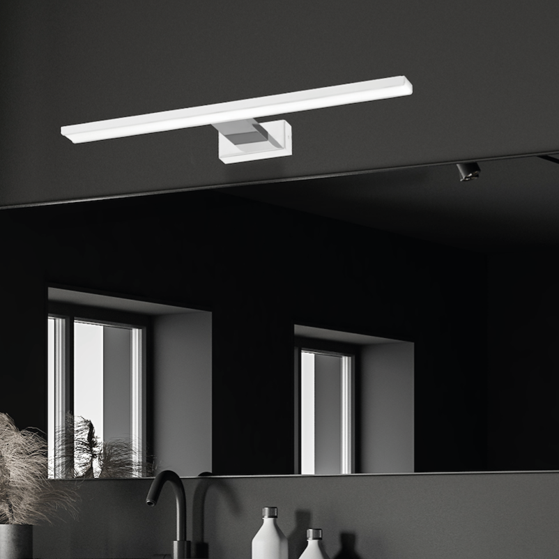 Aplica LED Perete Shine White & Silver Premium IP44