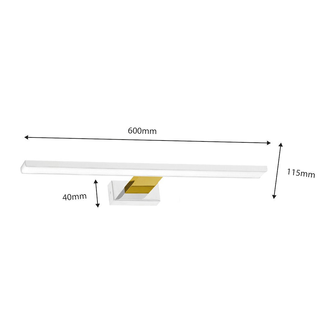Aplica LED Perete Shine White & Gold Premium IP44