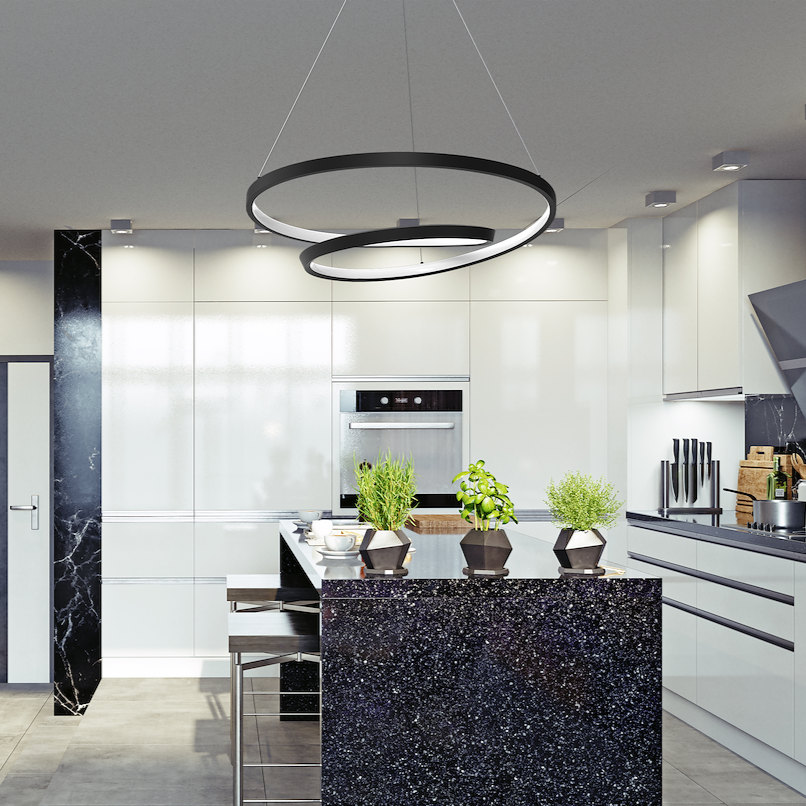 Lustra LED Suspendata Lucero Black Premium Echivalent 250W