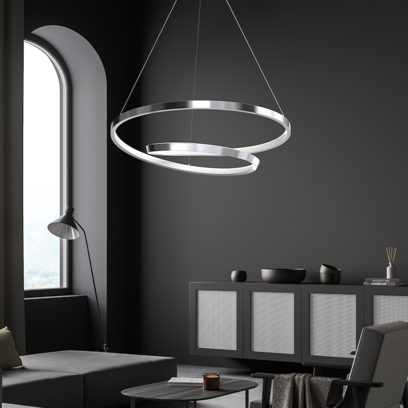 Lustra LED Suspendata Lucero Silver Premium Echivalent 250W