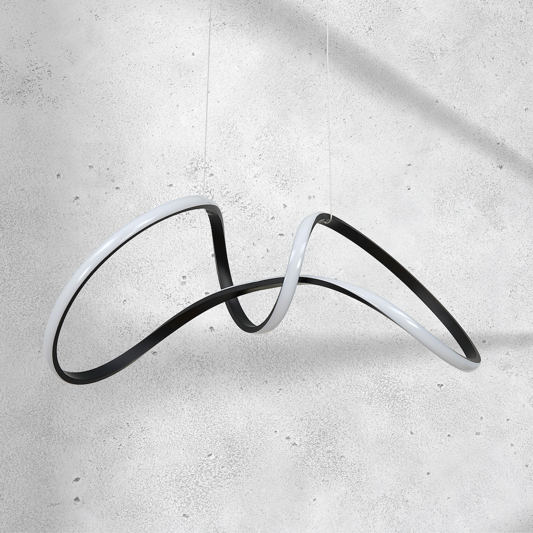 Lustra LED Suspendata Tesoro Black Premium Echivalent 250W