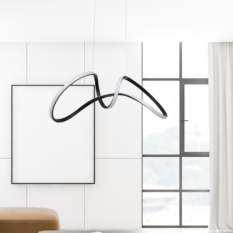 Lustra LED Suspendata Tesoro Black Premium Echivalent 250W