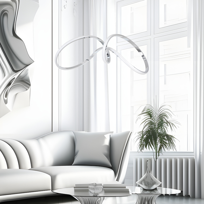 Lustra LED Suspendata Tesoro Silver Premium Echivalent 250W