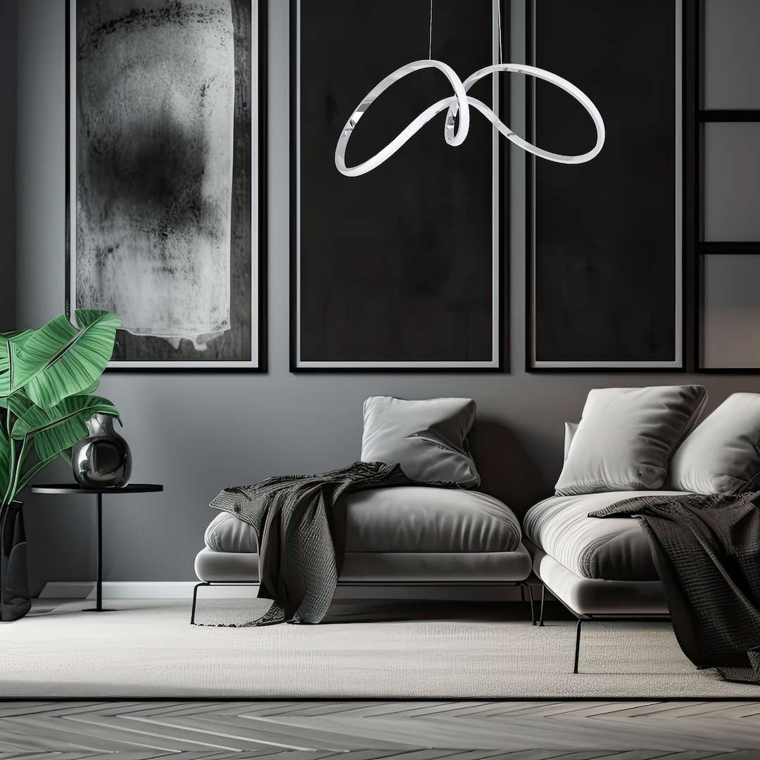 Lustra LED Suspendata Tesoro Silver Premium Echivalent 250W