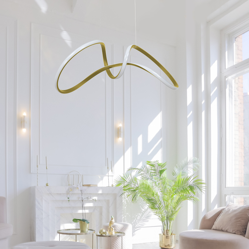 Lustra LED Suspendata Tesoro Gold Premium Echivalent 250W