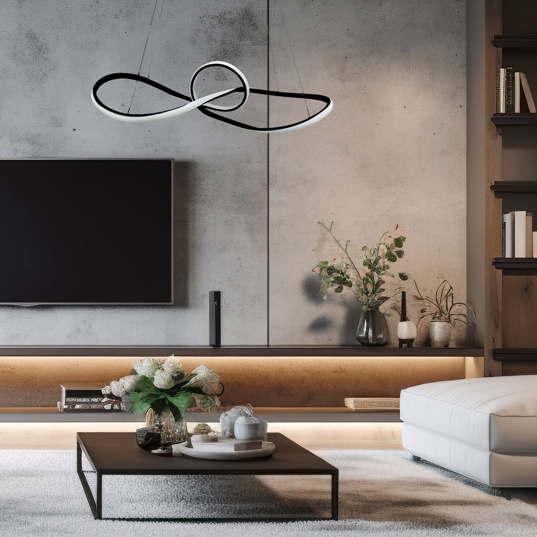 Lustra LED Suspendata Marco Black Premium Echivalent 250W