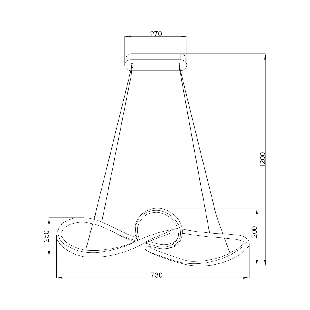 Lustra LED Suspendata Marco Black Premium Echivalent 250W