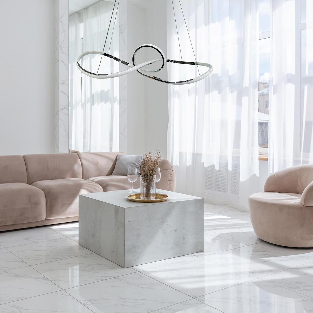 Lustra LED Suspendata Marco Silver Premium Echivalent 250W