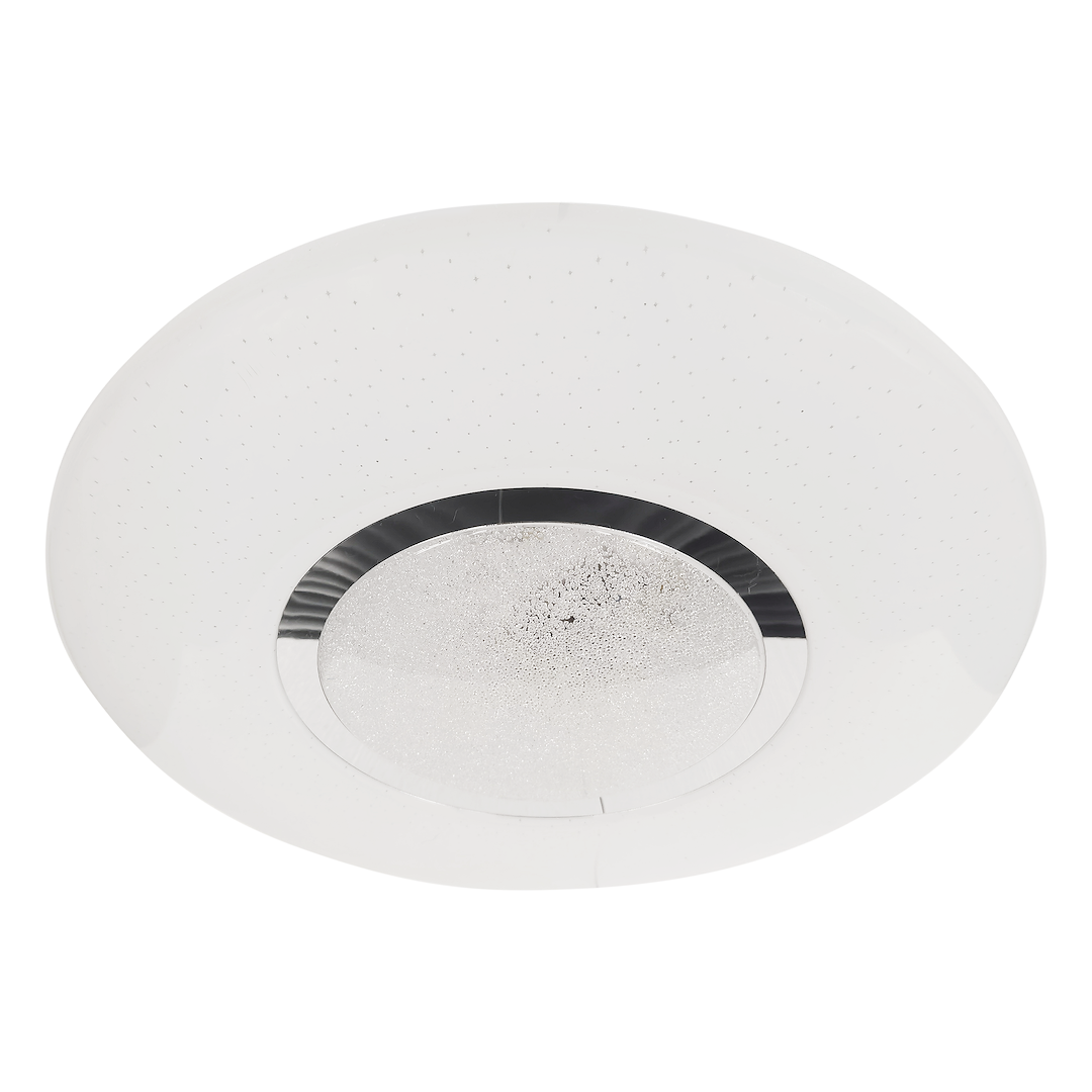 Plafonieră LED Sparky Rotunda White & Silver 50x50CM Echivalent 550W