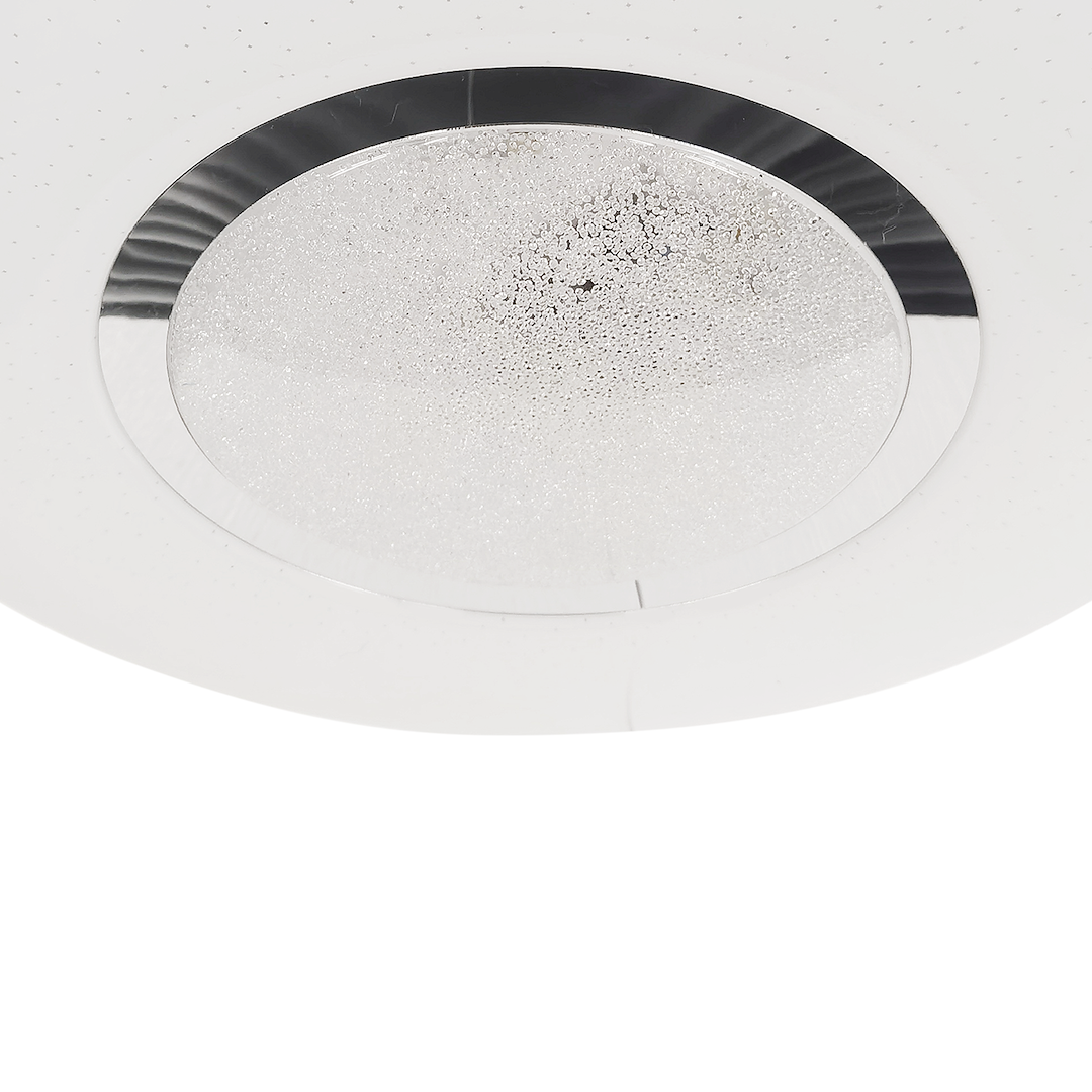 Plafonieră LED Sparky Rotunda White & Silver 50x50CM Echivalent 550W