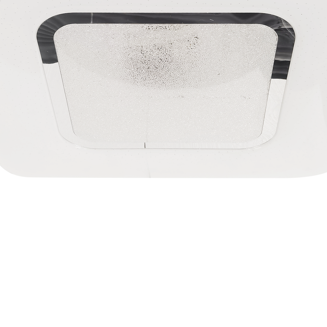 Plafonieră LED Sparky Patrata White & Silver Ø54CM Echivalent 700W