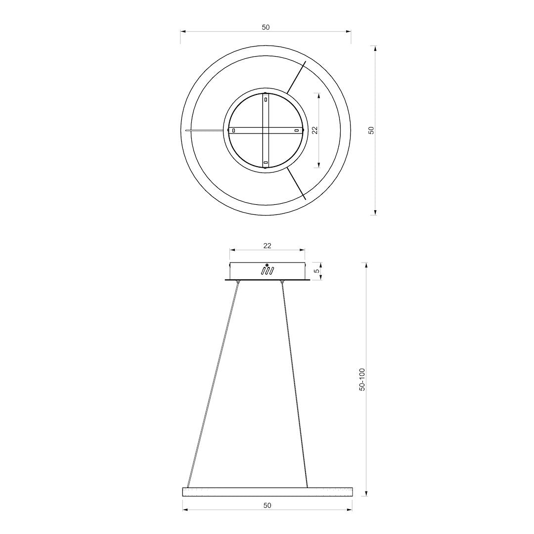 Lustra LED Suspendata Galaxia Black Premium Echivalent 150W