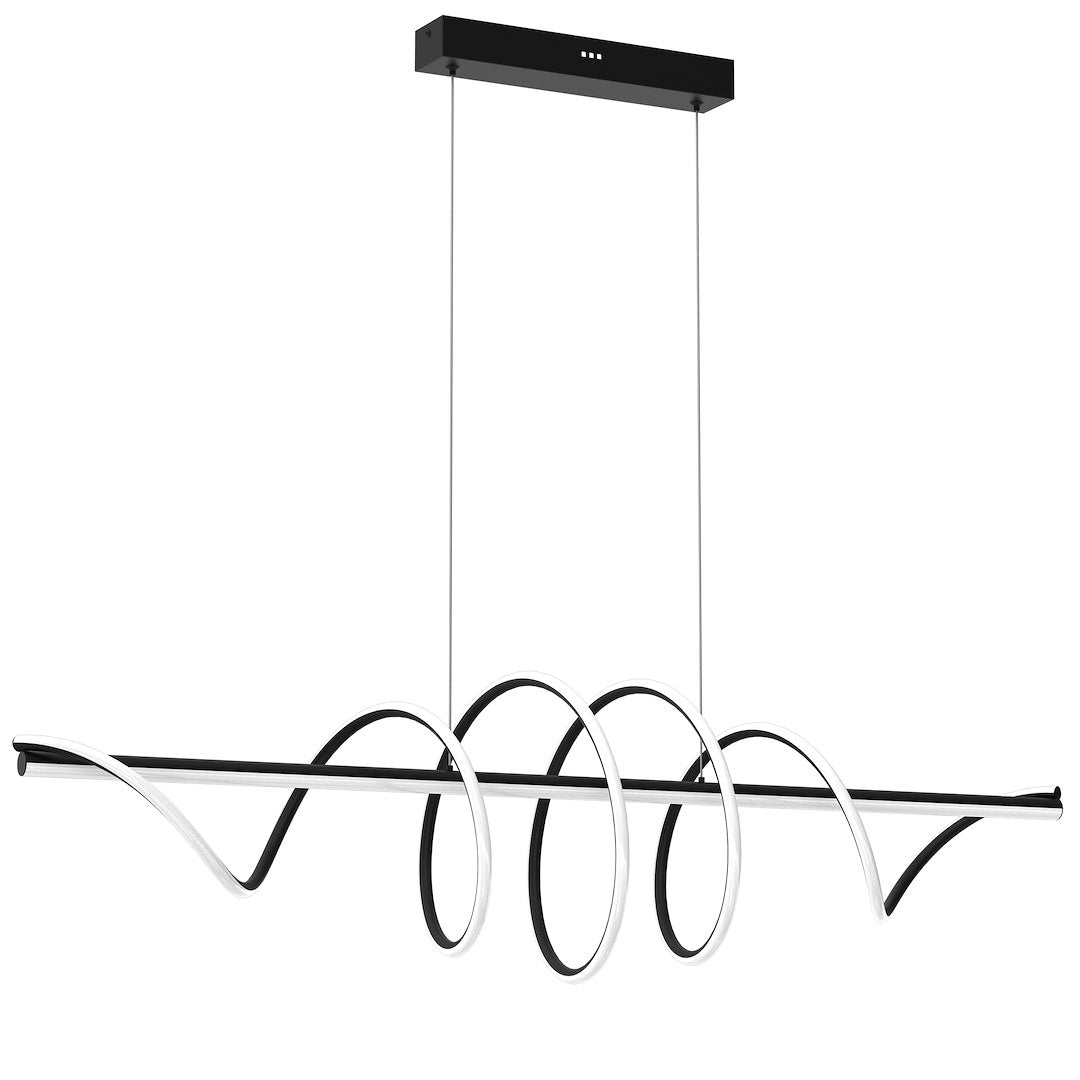 Lustra LED Suspendata Twist Black Premium Echivalent 350W