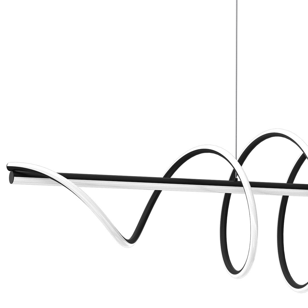 Lustra LED Suspendata Twist Black Premium Echivalent 350W