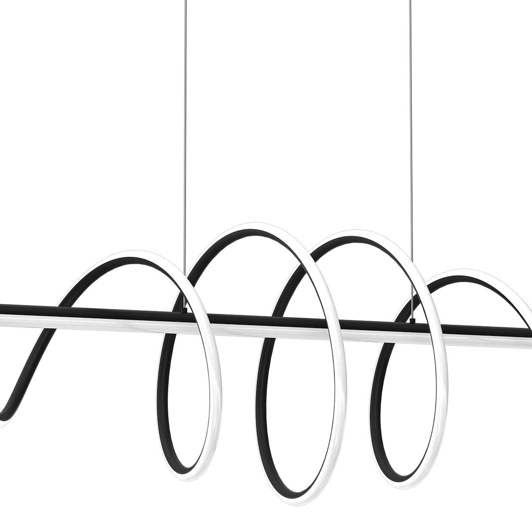 Lustra LED Suspendata Twist Black Premium Echivalent 350W