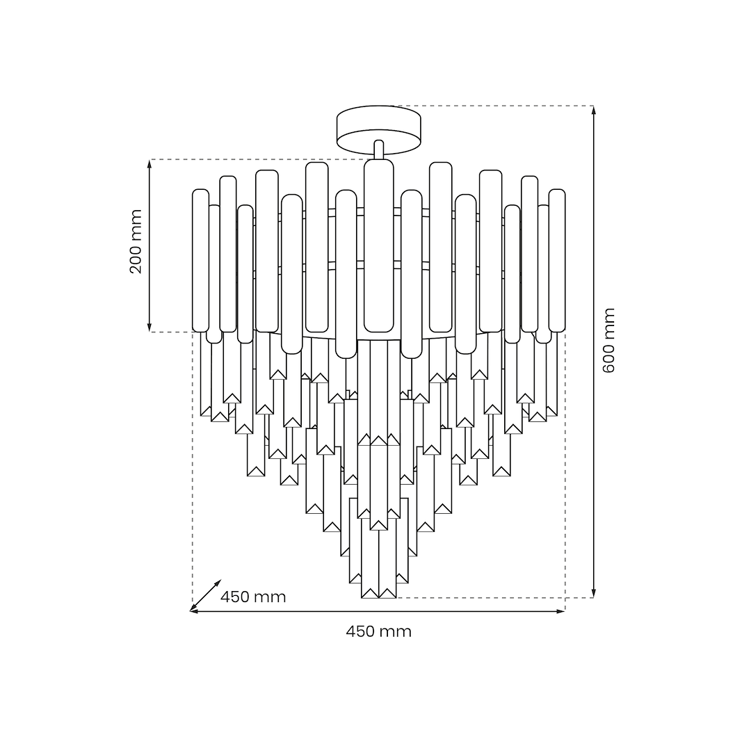 Candelabru Cristal Madison II Silver Premium ⌀45CM