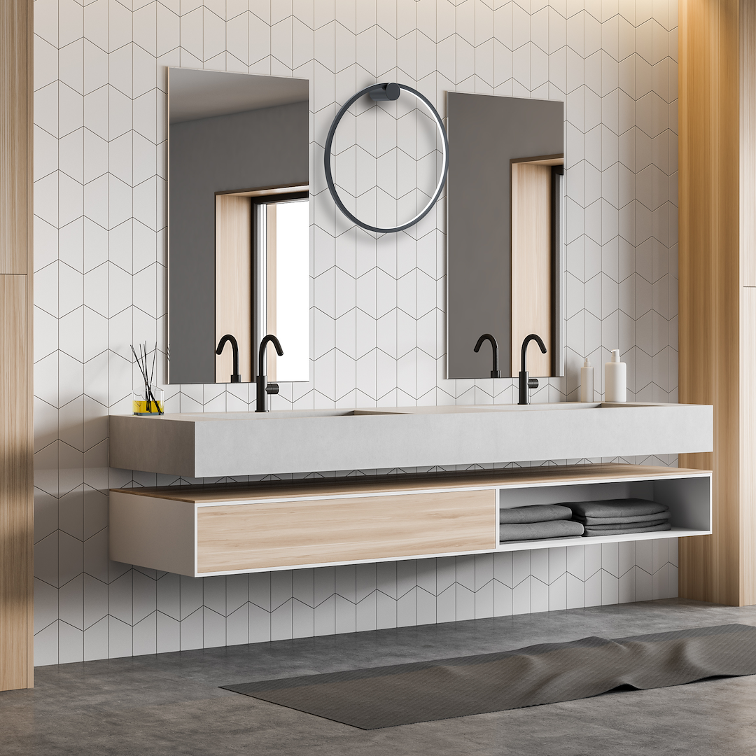 Aplica LED Perete Saturno Black Premium IP44