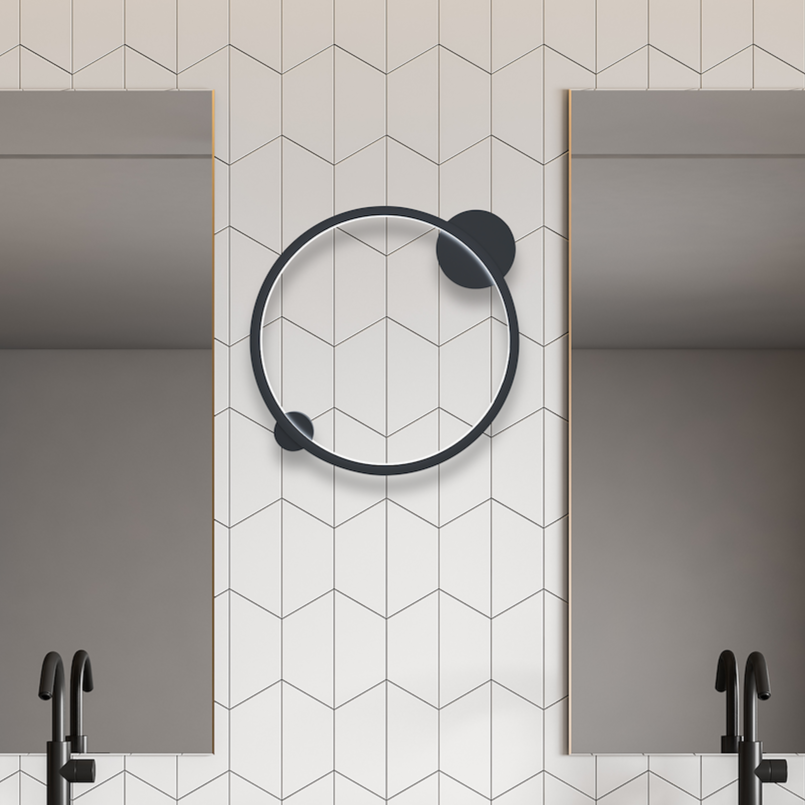 Aplica LED Perete Saturno II Black Premium IP44