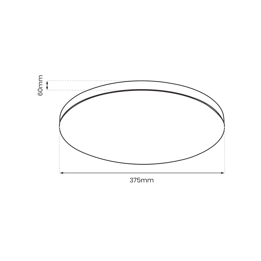 Plafonieră Slimi Rotunda Black Premium IP40